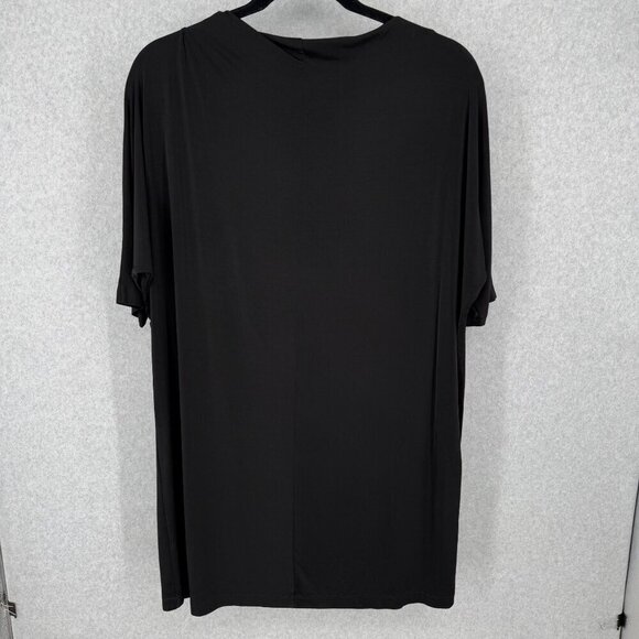 Bryn Walker Oversized Tunic Dress Size M Black Stretch Lagenlook Neutral Stretch - Picture 3 of 12